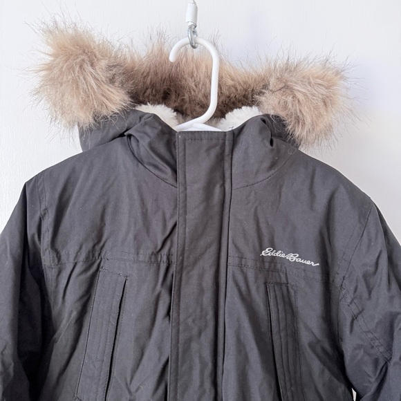 Eddie Bauer Superior Down Parka with Fur Trim Hood in Black - Picture 9 of 16